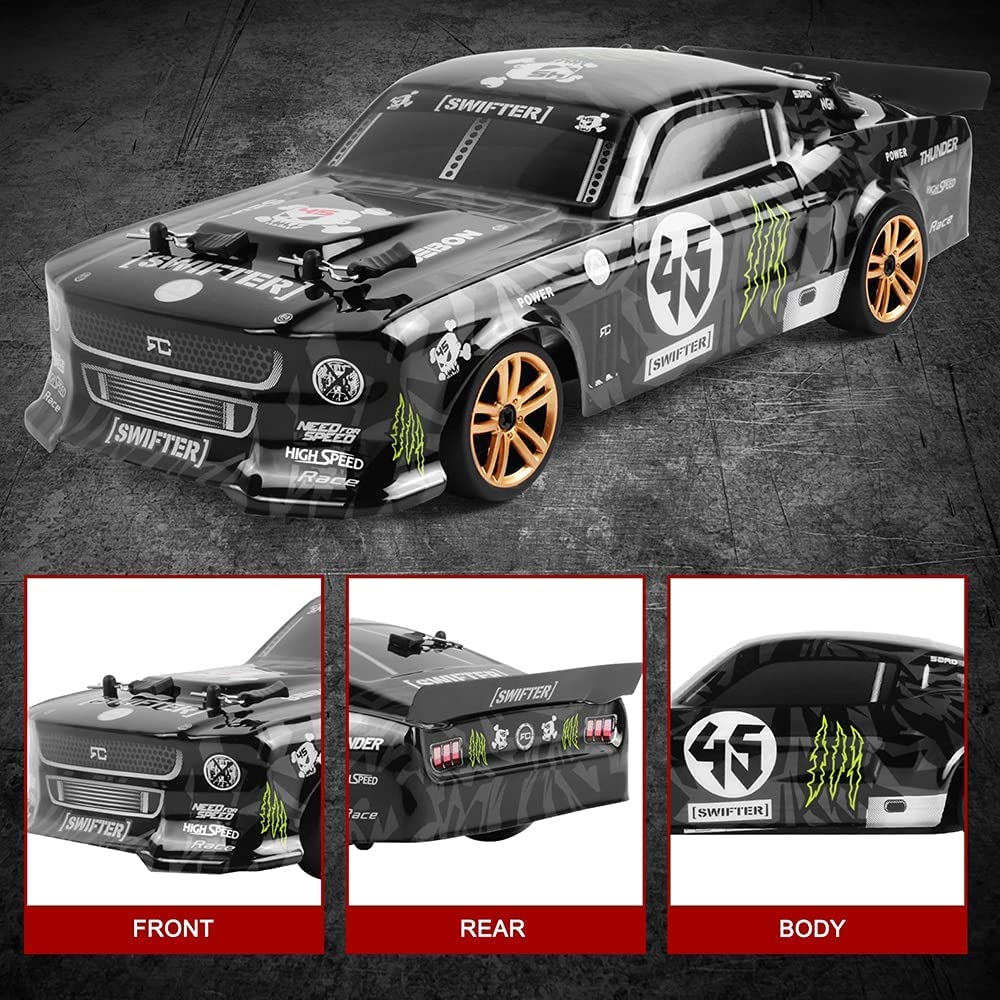 4wd High Speed Rc Rally Car - Drift, All-terrain Monster Truck Z Lekkim Podwoziem Led, Odpornym Na Uderzenia Nadwoziem Z Pvc I Gumowymi Oponami Odpornymi Na Zużycie, Niezależny System Zawieszenia