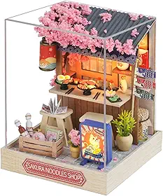 OZJAY Kit De Casa Em Miniatura Faça Você Mesmo Com Capa À Prova Poeira, Escala 1:24, Sala Criativa, Mini Bonecas Madeira Mesmo, Para Adultos, Adolescentes,