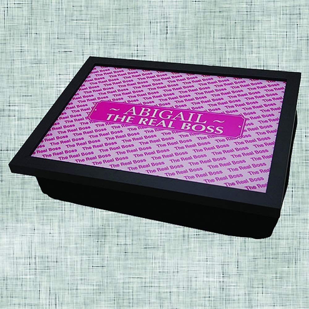 Personalised Gift Products Women's Blue,Pink The Real Boss Pink Personalised Lap Tray Gift