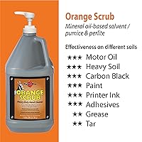 Vista 3 de Kutol Pro 4913 Orange Scrub - Limpiador de manos resistente, botella con bomba de 1 galón, naranja con aroma a naranja (caja de 2)