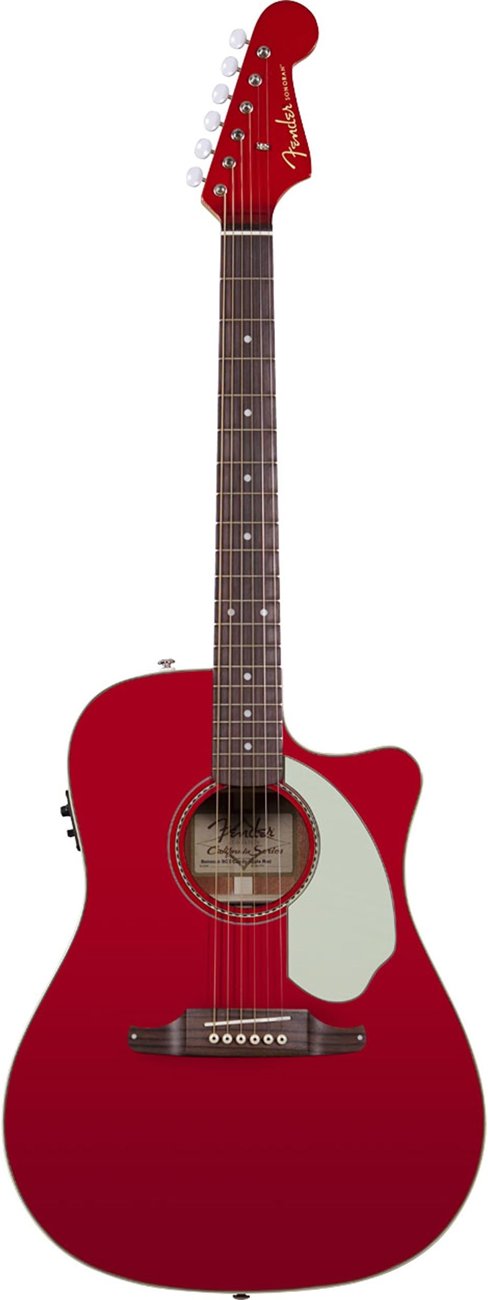 Fender Sonoran SCE Candy Apple Red Solid top, Fishman Isys III - Acoustic Guitar