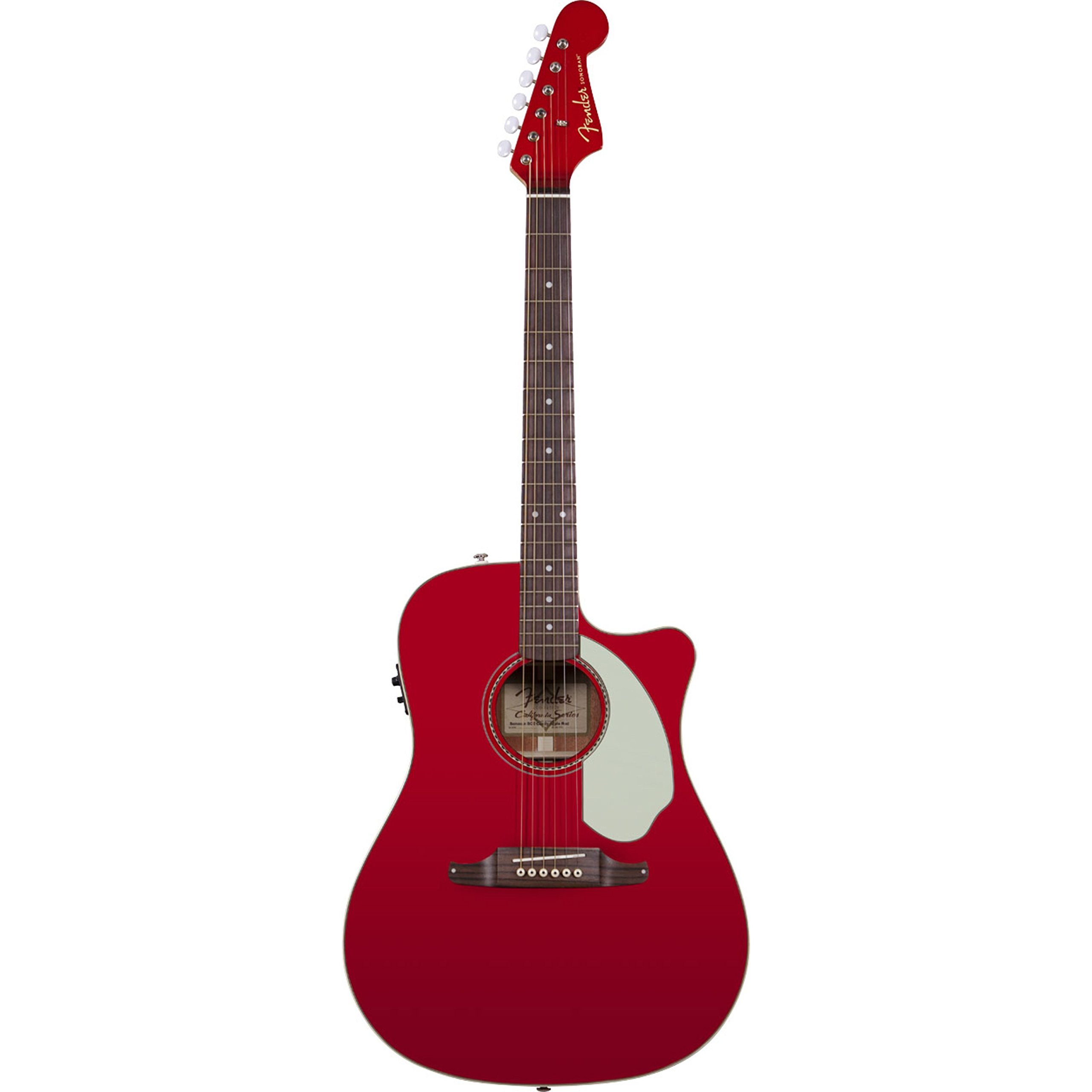 Fender Sonoran SCE Candy Apple Red Solid top, Fishman Isys III - Acoustic Guitar