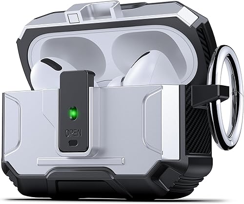DASFOND Armor - Funda rígida para auriculares Airpods Pro, grado militar, protección completa, a prueba de golpes, soporte de carga inalámbrica con
