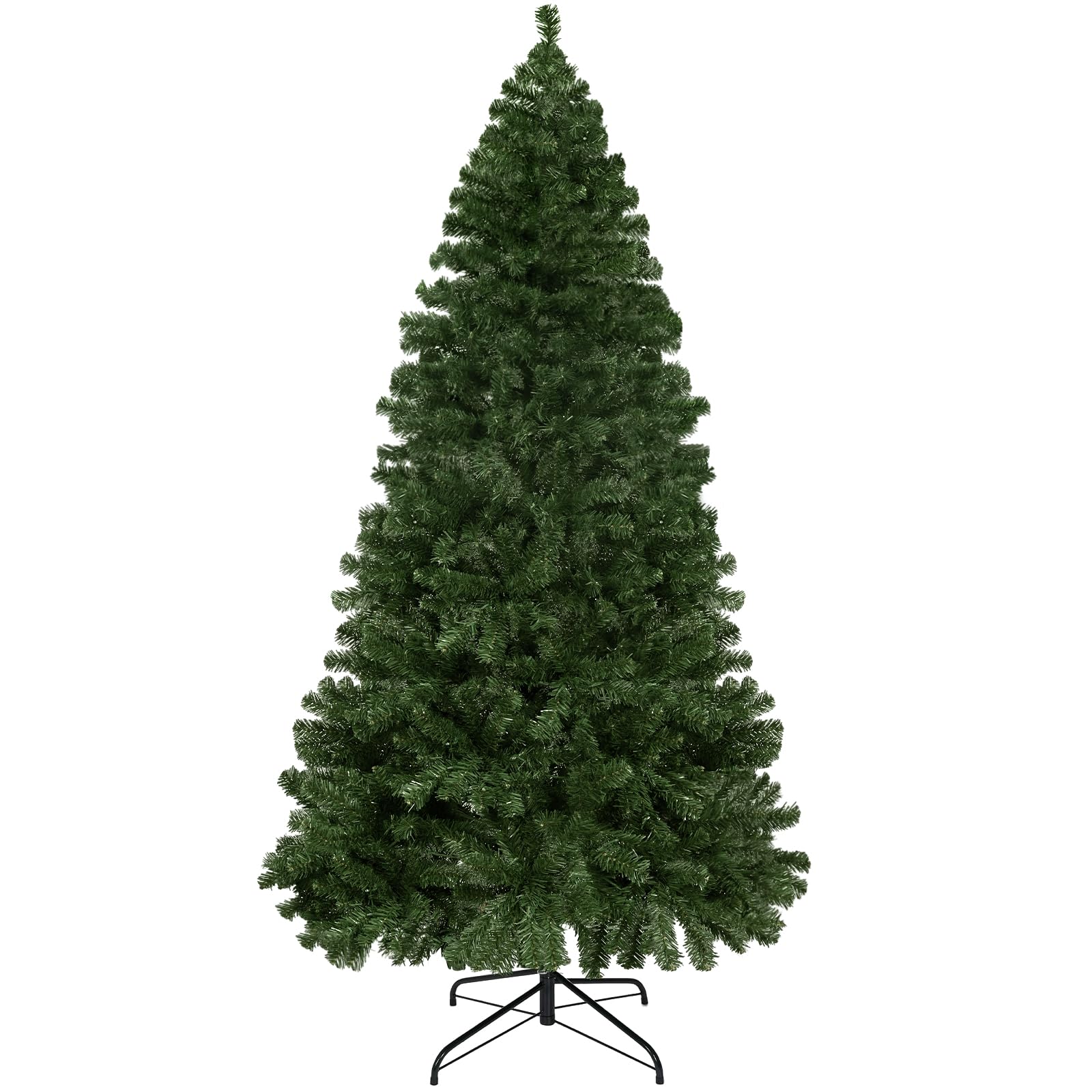 BALEINE Artificial Christmas Tree, Xmas Tree Decorations Easy Assembly & Storage Metal Hinged Foldable Base (7.5ft, Without LED Lights)
