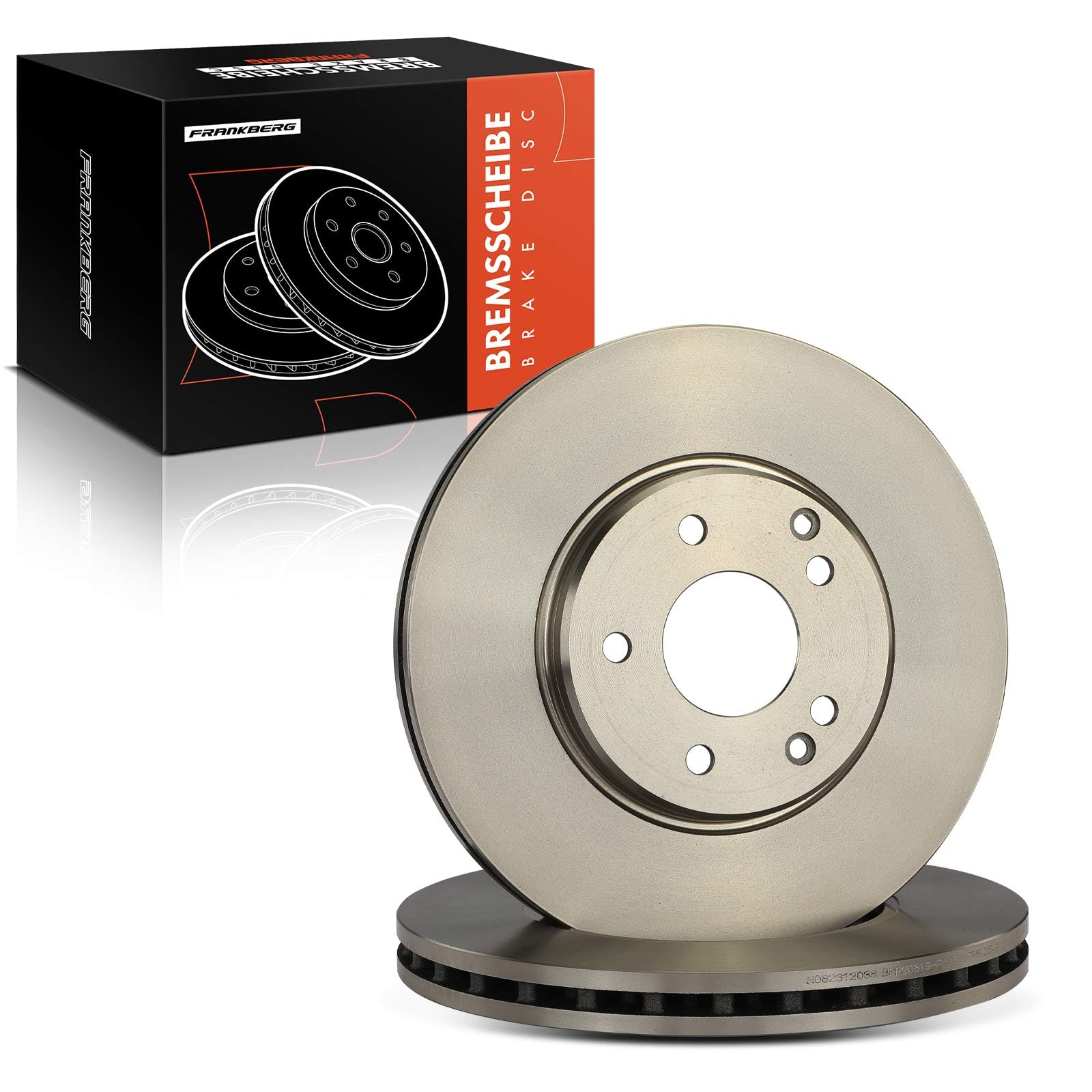 Frankberg 2 discos de freno delanteros compatibles con Crossfire 3.2L 2003-2008 Clase C W203 C230-C320 1.8L-3.2L 2000-2007 CLK C208 320 3.2L 1997-2002 Replace # 21042 11212