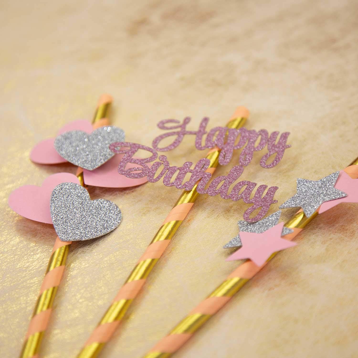 Oblique Unique® Lot De 36 Confettis En Papier Rose Noir Blanc Or Argent