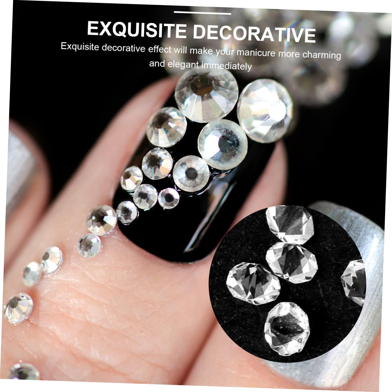25 Ensembles Accessoires de Manucure de Patches Verre pour Art des Ongles Outils Diy et Fournitures de Manucure Décoration Éblouissante et pour Ongles Artificiels et Naturels