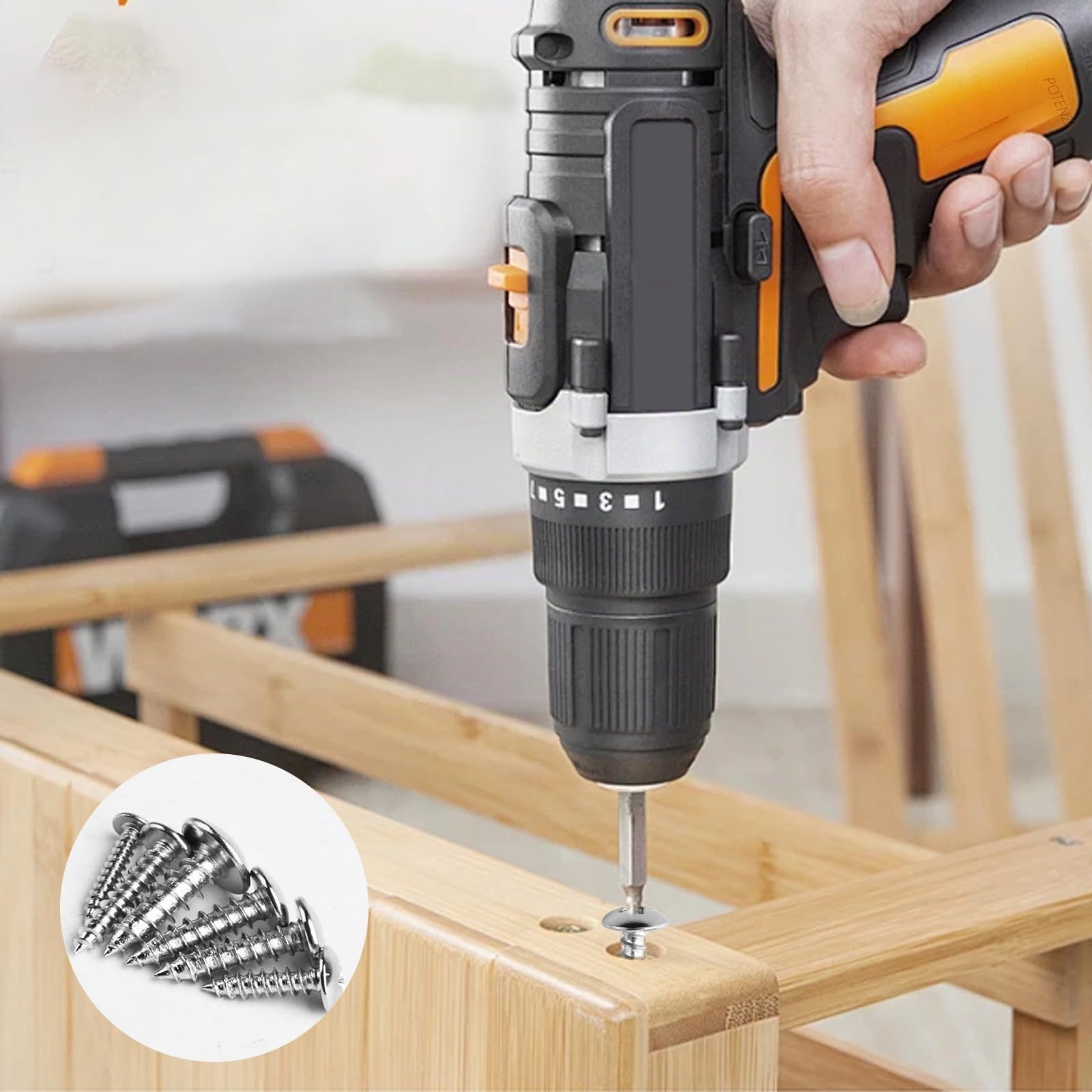 210 Pezzi Viti Autofilettanti Per Legno | M3 M4 M5 M6, Phillips a Testa Piatta, Viti a Testa a Croce per Metallo Cartongesso.