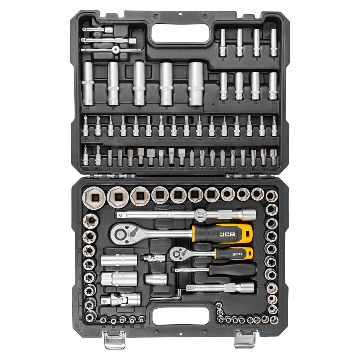 JCB 108 Piece Automotive Socket and Bit Set, Chrome Vanadium Steel, Variety pack - Image 3