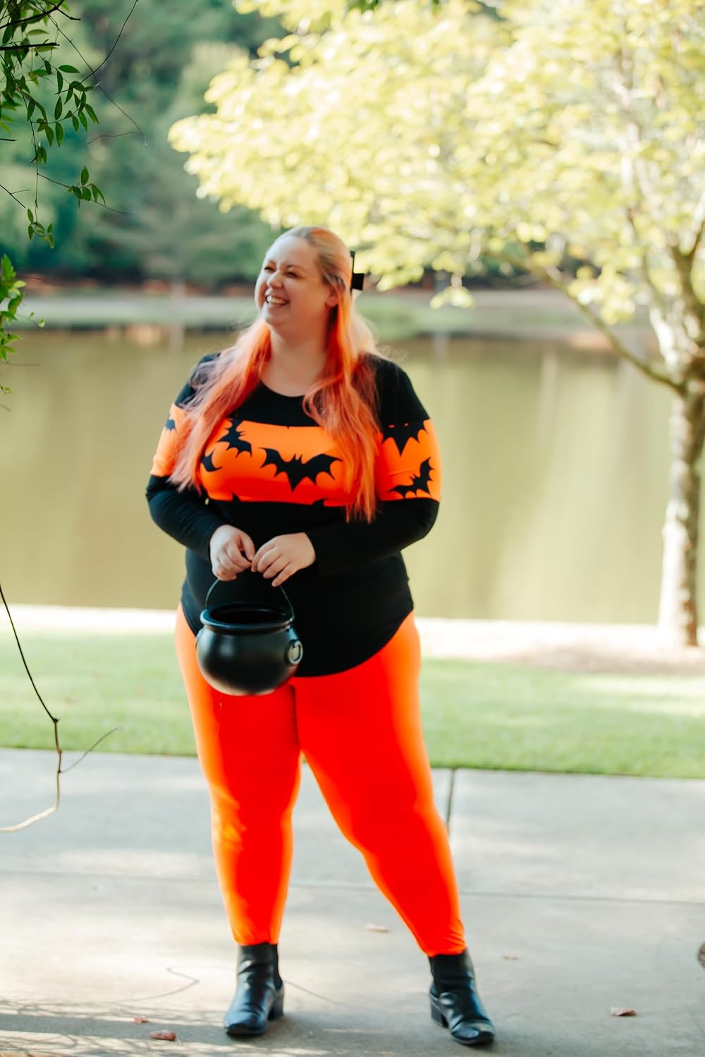 CARCOS Plus Size Tops for Women Color Block Flower/Striped/Camo Crew Neck Long Sleeve Tee Shirt - Image 5