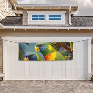 Personalized Banner Printing Indoor or Outdoor Use Bird Parrot Painting Backdrop Birthday Party Decoration Large Custom Banner for Business Event or Christmas Fully Colored 24 x 71 Inch