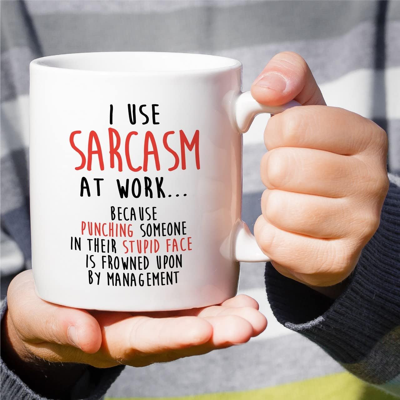 Retreez Funny Mug - I Use Sarcasm at Work 11 Oz Ceramic Coffee Mugs - Funny, Sarcasm, Sarcastic, Humor, Inspirational, Motivational birthday gifts for friends, colleagues, coworkers him her men women - Image 4