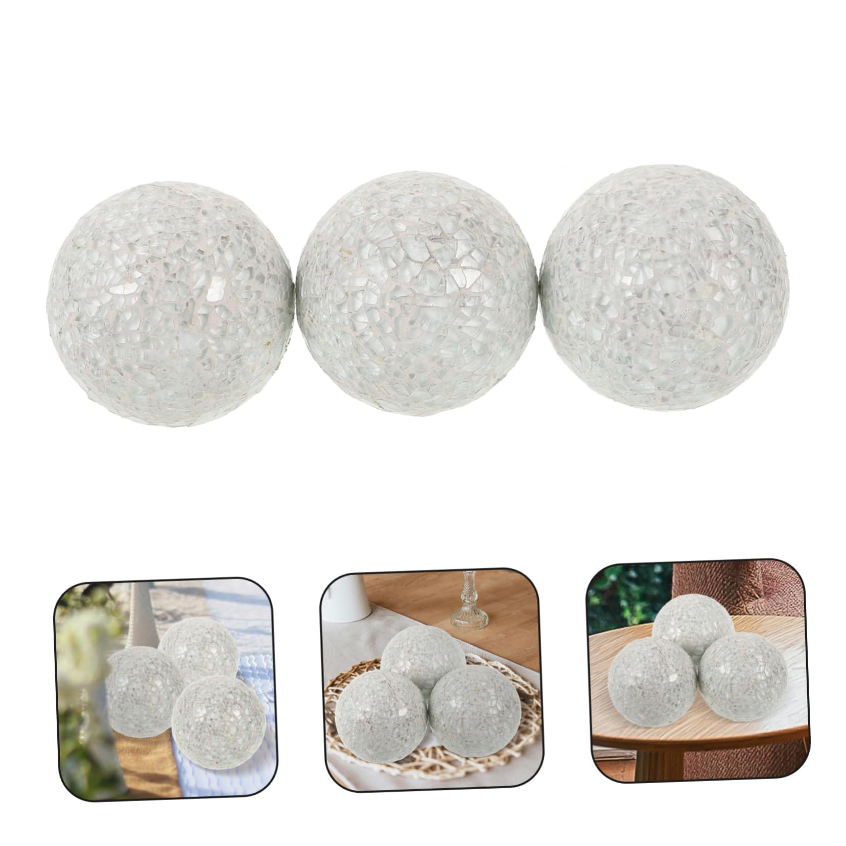 Alipis 12stücke Dekorative Glaskugeln Mosaikball Für Tischdekoration Accessoires Für Hochzeiten Und Zuhause Langlebig Und Für Vasen Und Mitteltische