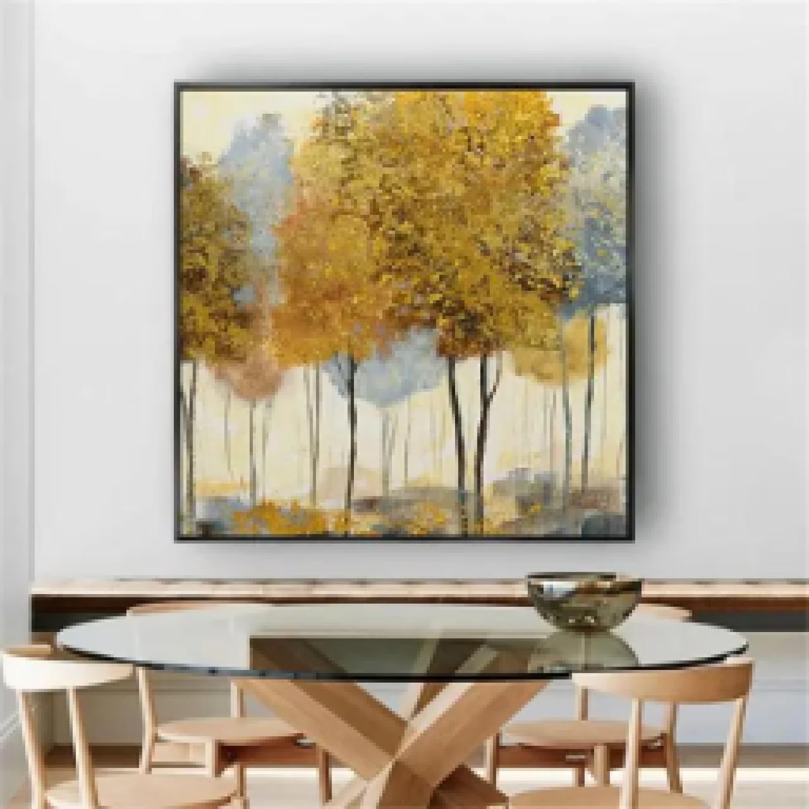 Toile forêt brune TONGYINLI pour mur de salon sans vie - 7