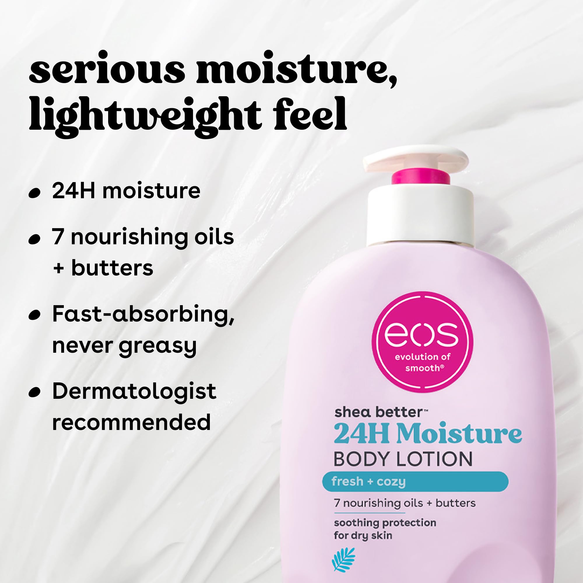 eos Shea Better Body Lotion Pomegranate Raspberry, 24-Hour Moisture Skin Care, Lightweight & Non-Greasy, Natural Shea, Vegan, 16 fl oz: eos Shea Better Body Lotion Set- Vanilla Cashmere + Fresh & Cozy, 16 fl oz, 2-Pack