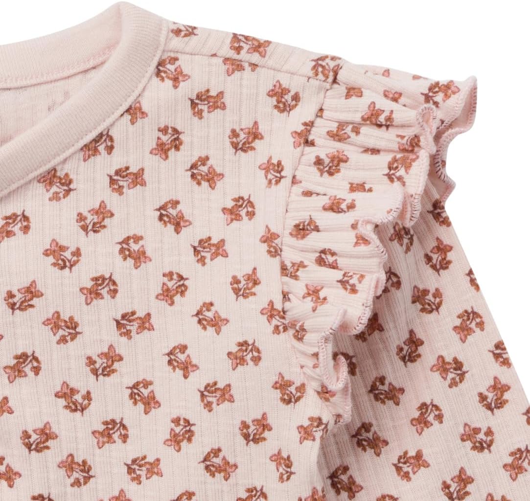 Modern Moments by Gerber baby-girls 4-pack Henley Top and Pants Set - Image 6