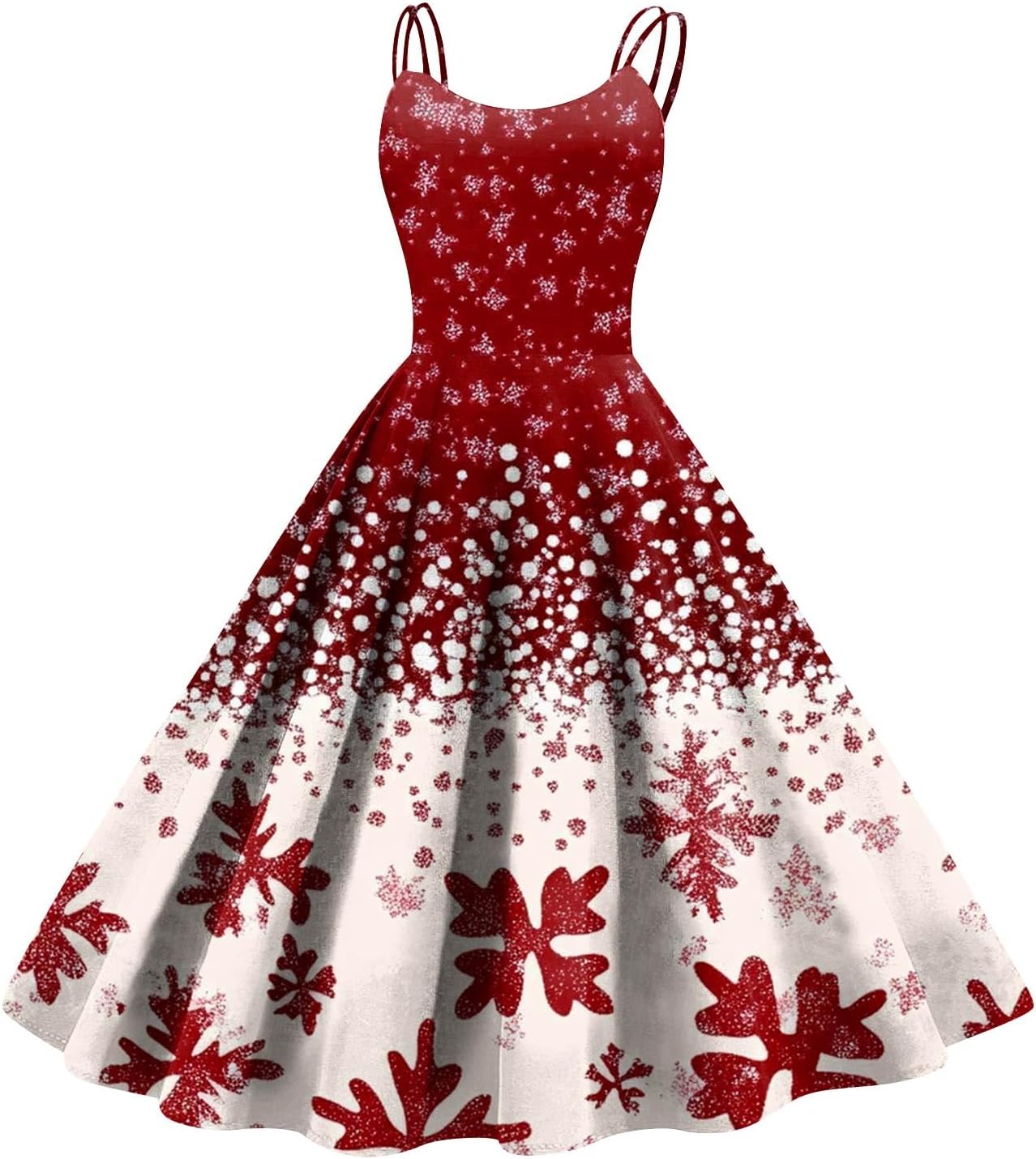 slim fit dress slacks Black 1950s Christmas Snowflake Off-Shoulder Dress main image 1