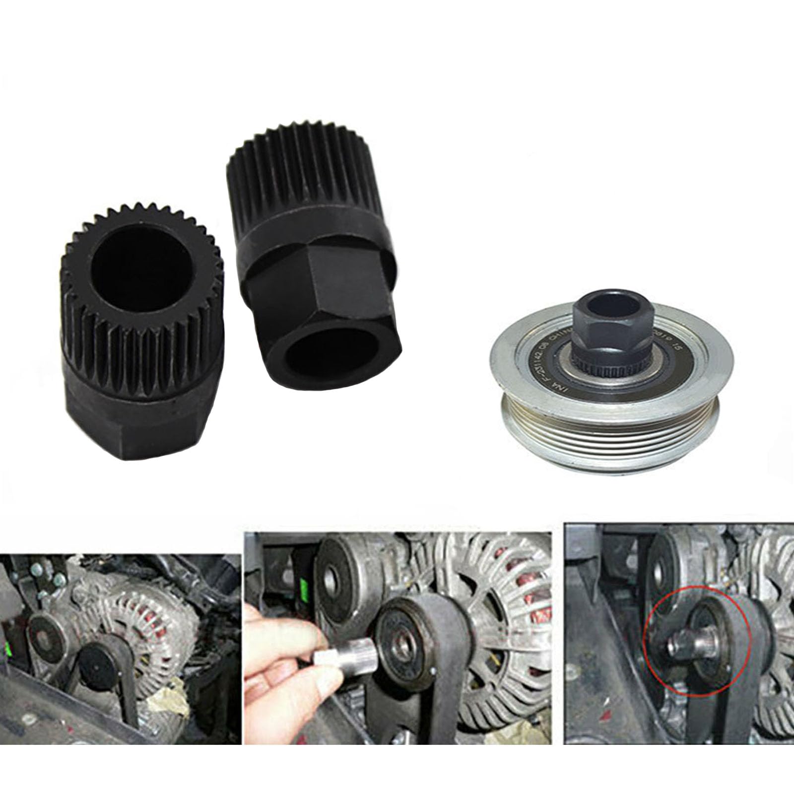 Outil De Démontage De Poulie De Roue Libre D'embrayage D'alternateur, Cannelure 33 Pour Vw /audi Outil De Démontage De Poulie De Roue Libre D'embrayage D'alternateur, Cannelure 33 Pour Vw /audi