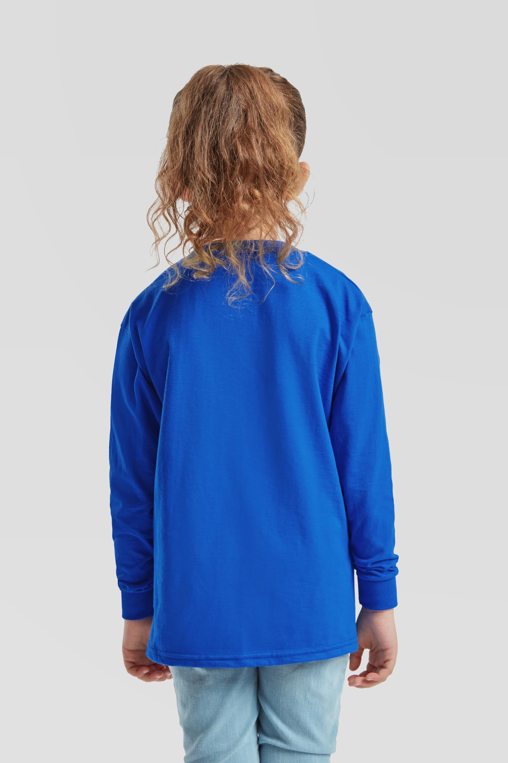 Fruit of the Loom Pack de 10 unidades de manga larga para niños | Camiseta de manga larga para niños de algodón de alta calidad para niños y niñas + bolsa de tela MyShirt gratis