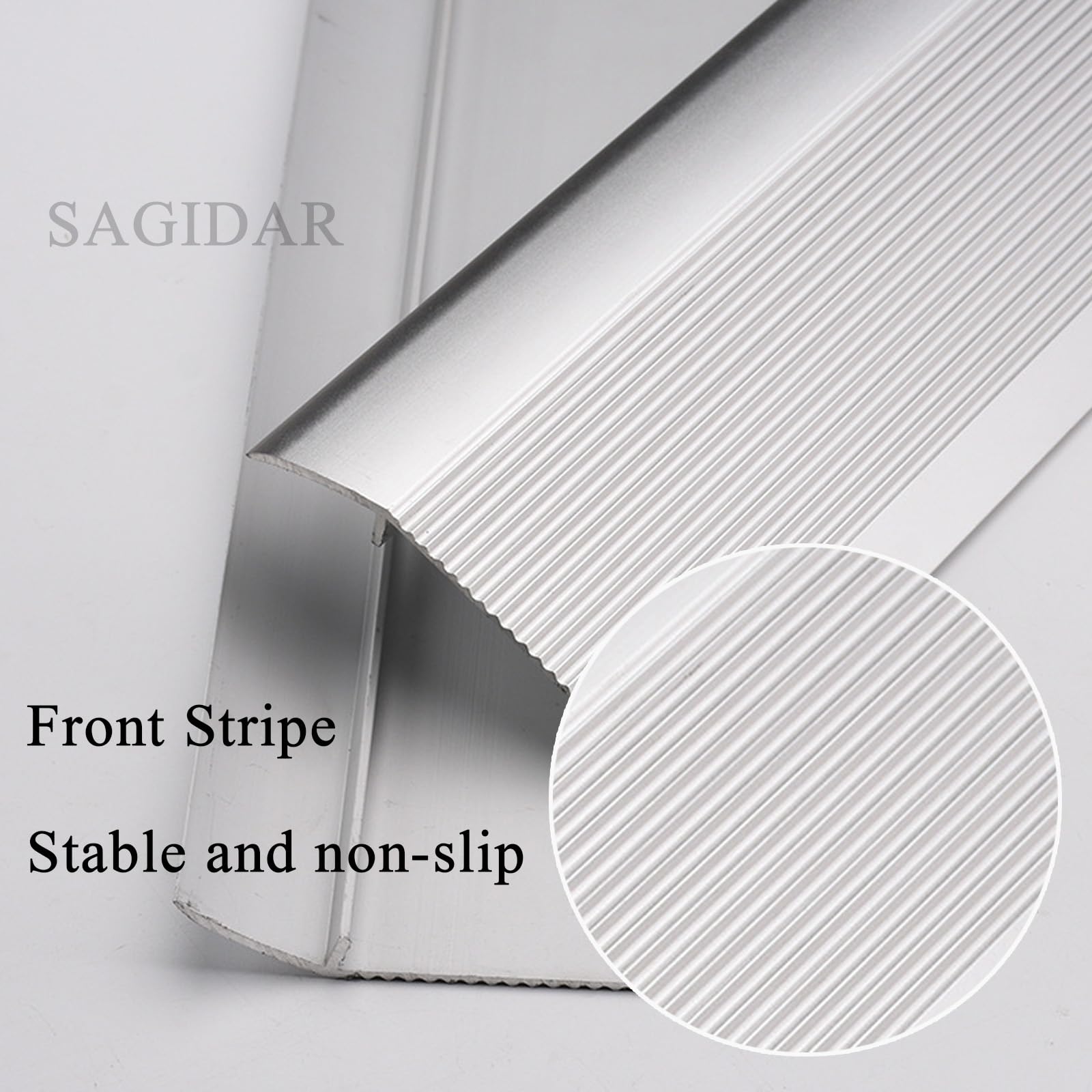 Bande de seuil multi-niveaux, barre d'entrée antidérapante de 10 cm de large, profil de revêtement de moquette, protection de sol pour des entrées sûres et élégantes