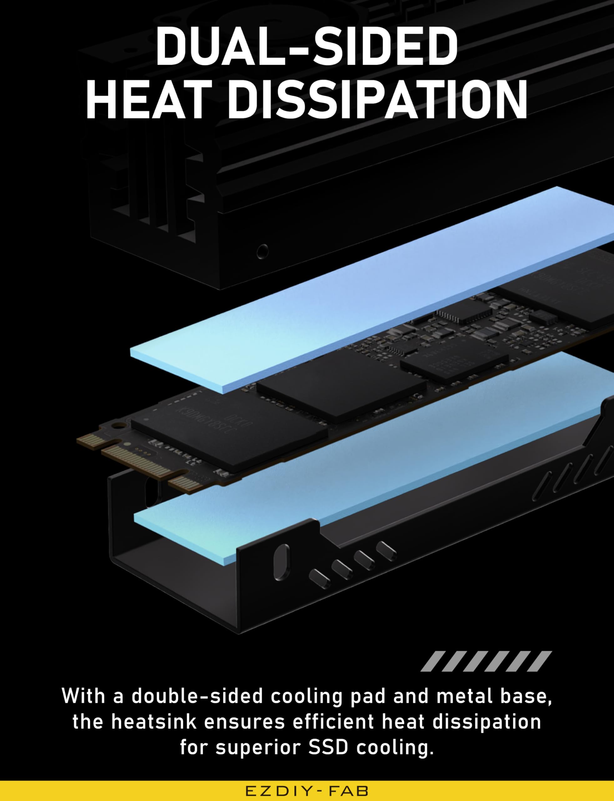 EZDIY-FAB Disipador de calor SSD US-Shirudu-B