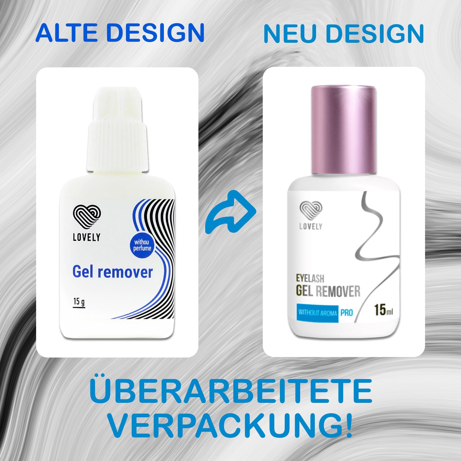 Gel Remover Ciglia | Remover Estensione Ciglia | Estensione Ciglia | LOVELY (15ml), Profumo:Inodore