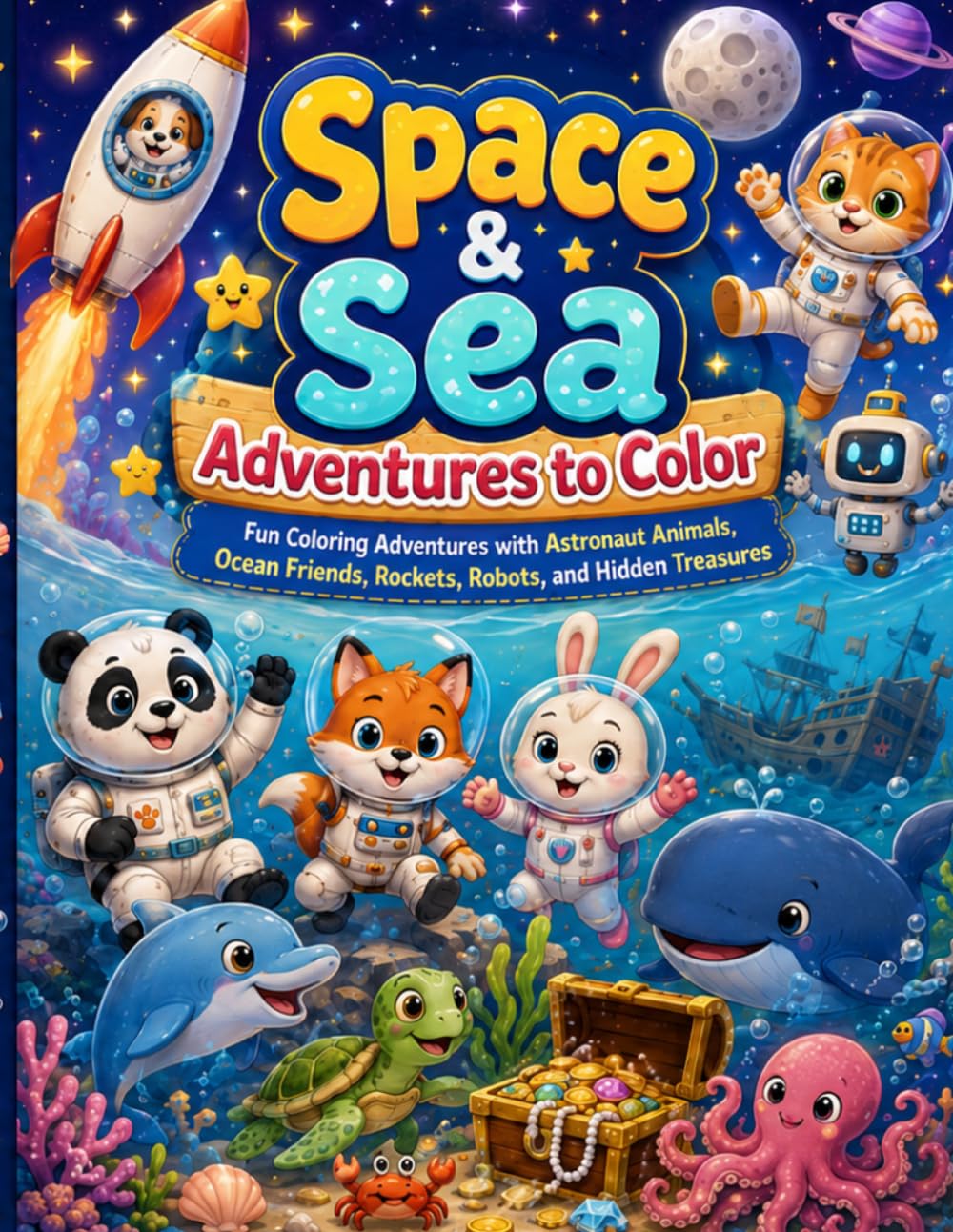 Space & Sea Adventures to Color