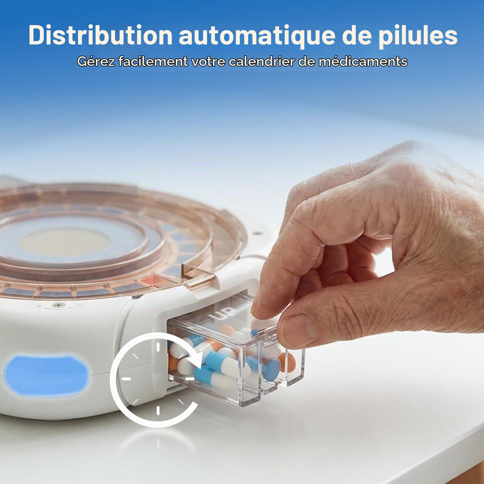 Retekess TH017 Distributeur Électronique de Comprimés, Connexion Wi-Fi
