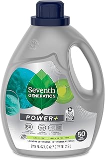 Seventh Generation Liquid Laundry Detergent Power Plus Clean scent Washing Detergent 87.5 oz