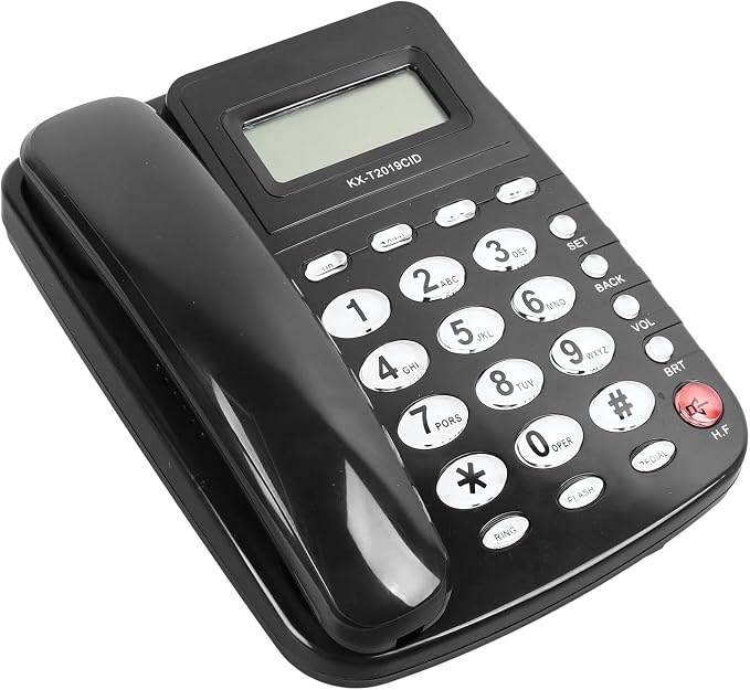 Teléfono fijo con cable con altavoz y pantalla Caller ID miniatura 6
