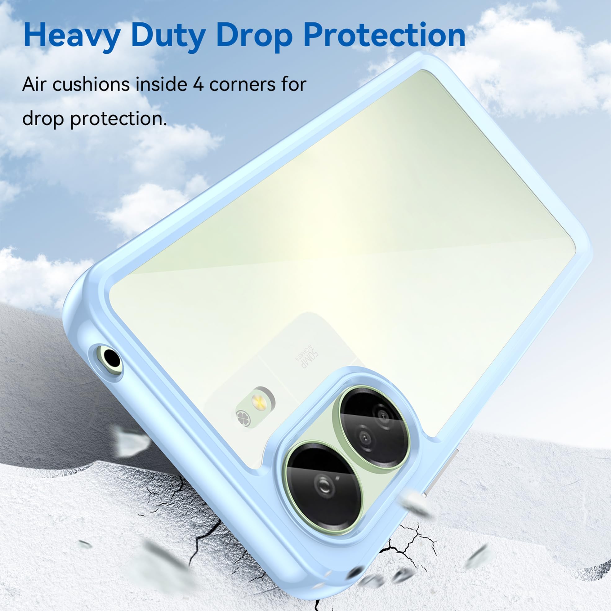 BOKYAS Cover per Xiaomi 14 - Custodia in Silicone di Cristallino - Non Ingiallente - TPU & PC Ibrida 360° Full Body Antiurto Protettiva, Trasparente