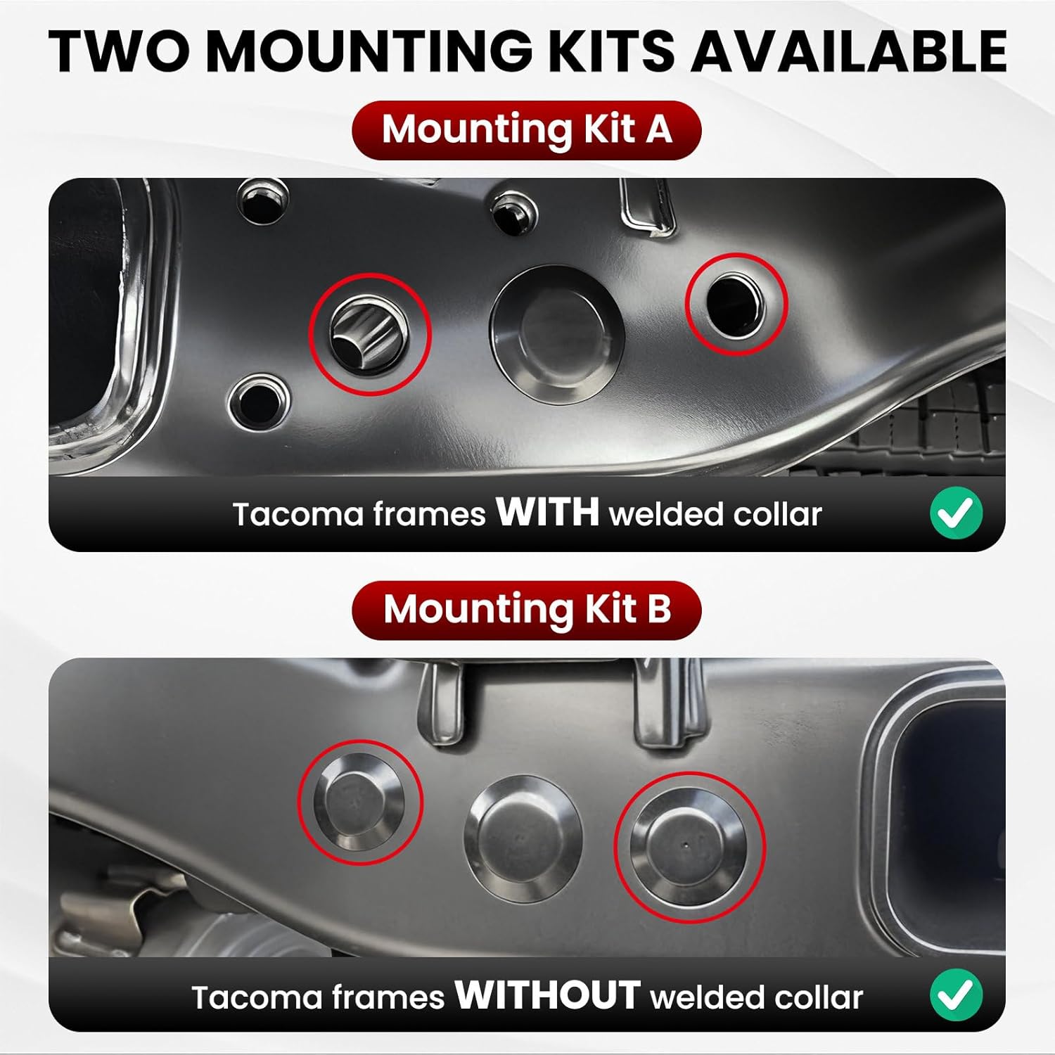 Rear Recovery Points for Tacoma 2024 2025 2026 OEM PT989-35245-03，Rear Tow Hooks Compatible with Toyota Tacoma Accessories 2024-2026 (Red)