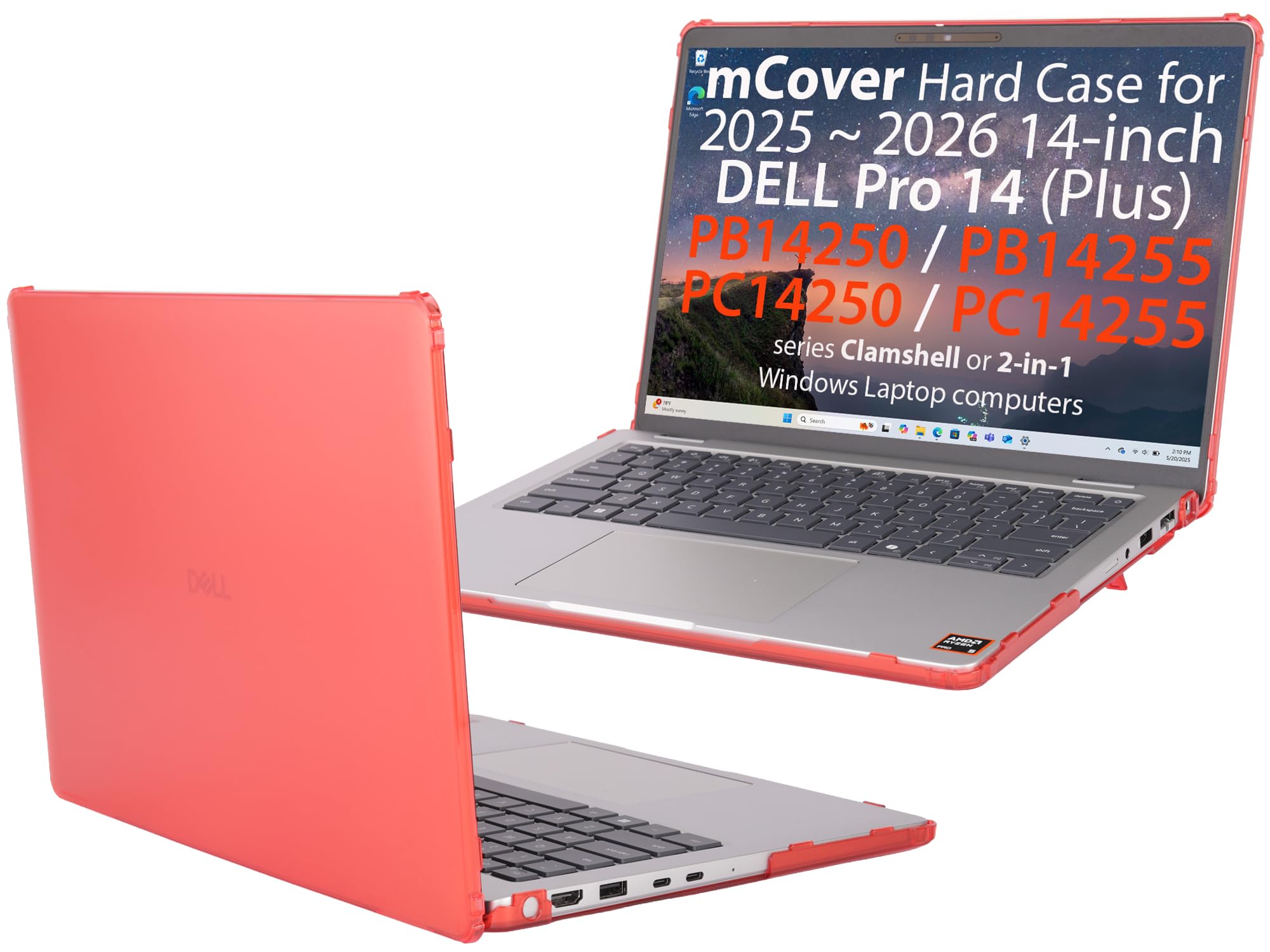 mCover Case ONLY Compatible for 2025-2026 14" Dell Pro 14 Plus PB14250 PB14255 and Pro 14 PC14250 PC14255 Windows PC (NOT Fitting Any Other Dell Models)- Clear — view 8