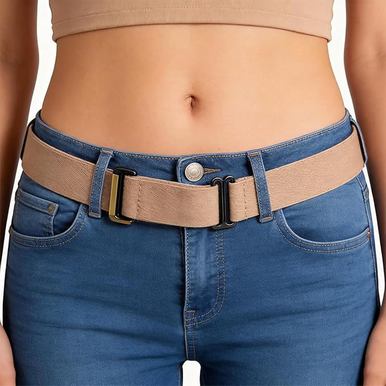 10 Pcs Crop Top Tuck Waist Band Set for Women & Girls, Adjustable Elastic Tuck Tool with 6 Scarf Rings, 2 Crop Tucks and 2pcs Waist band for Sweaters and T-Shirts