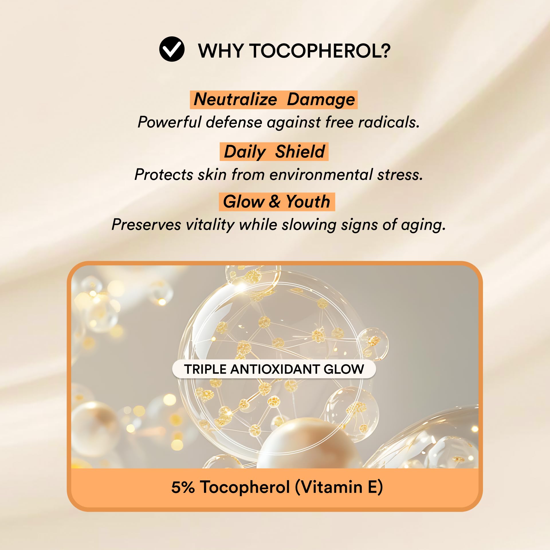SKIT 5% Tocopherol Vitamin E Antioxidant Glow Serum, 1.69 fl oz