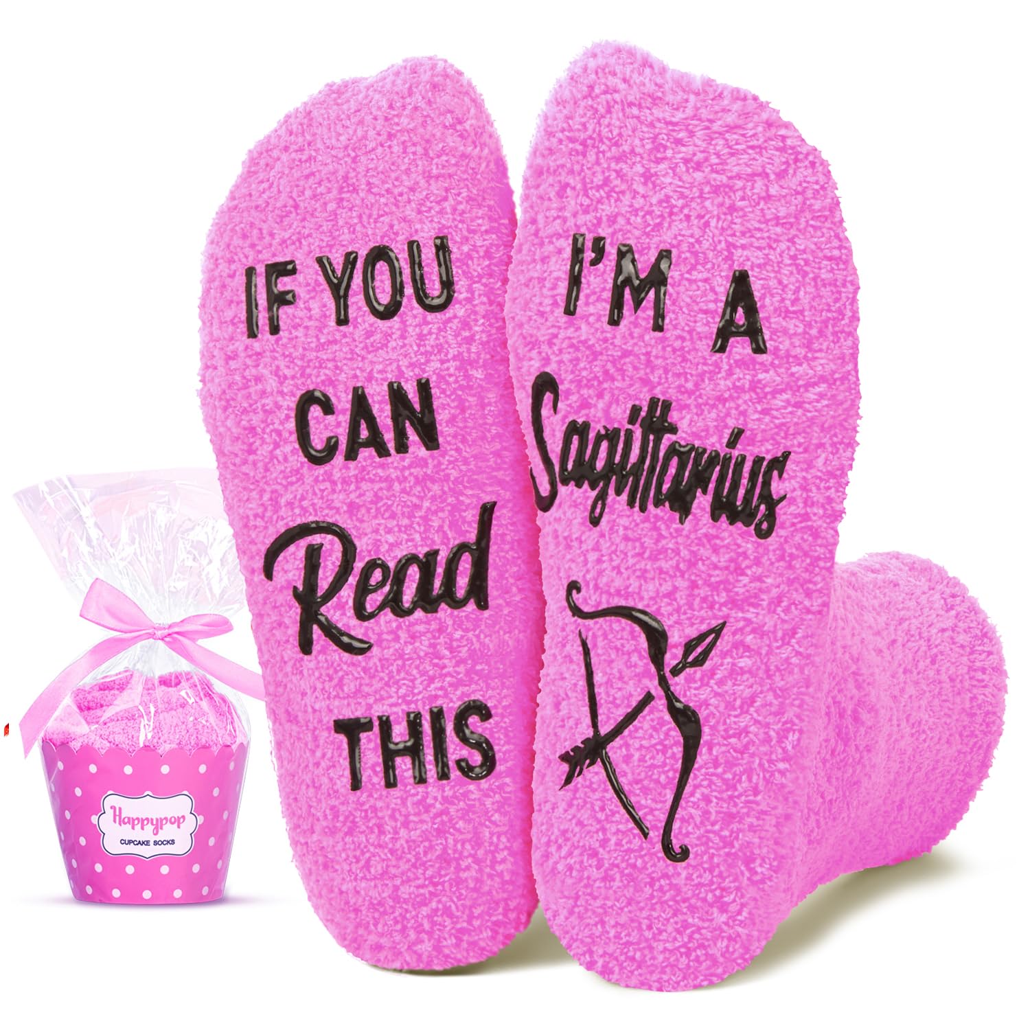 HAPPYPOPZodiac Gifts Birthday Gifts Women Girls - Astrology Constellation Horoscope Gifts, Fuzzy Space Galaxy Socks