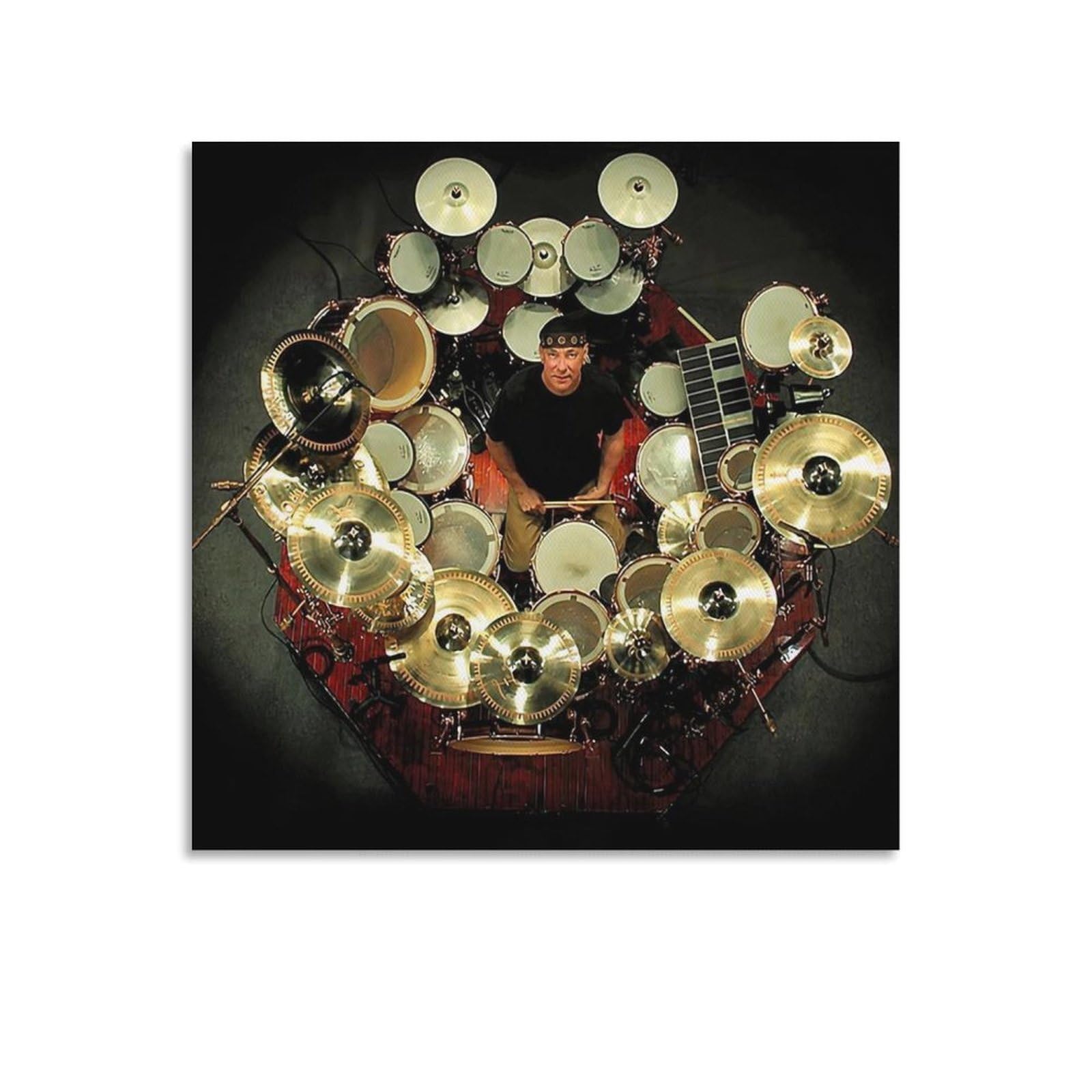 FCOIN Neil Peart Canvas Poster Canvas Poster Wall Art Picture Prints Hanging Photo Decor Home Posters Artworks 24x24inch(60x60cm)