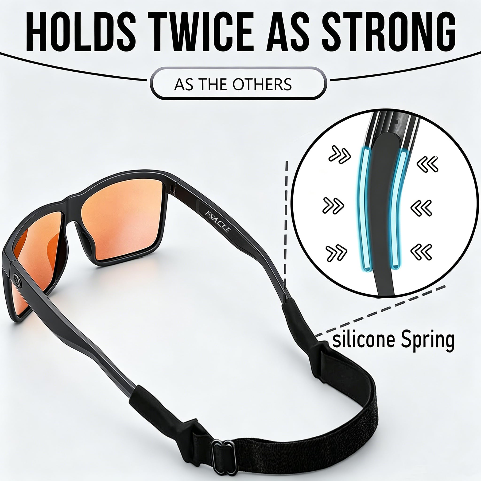 KSACLE Eyeglass Straps - 4 Pack Adjustable Retainers -7