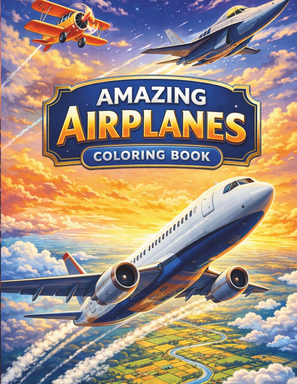 Amazing Airplanes Coloring Book