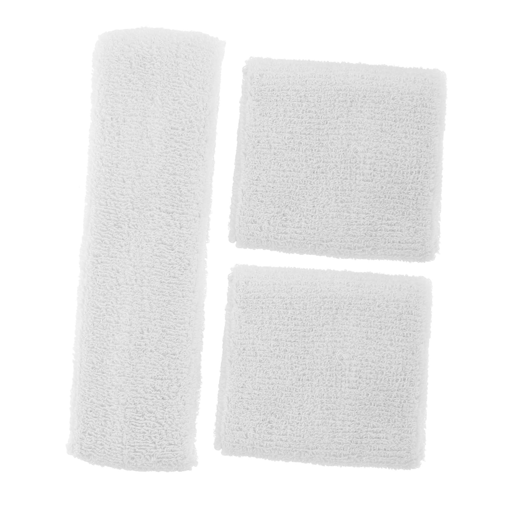 GANAZONO 1set Comfortable Sports Wristband Headband Sweat-Absorbing Breathable and Elastic for Volleyball Basketball Yoga and Fitness Headband Wrist Guards for All Activities