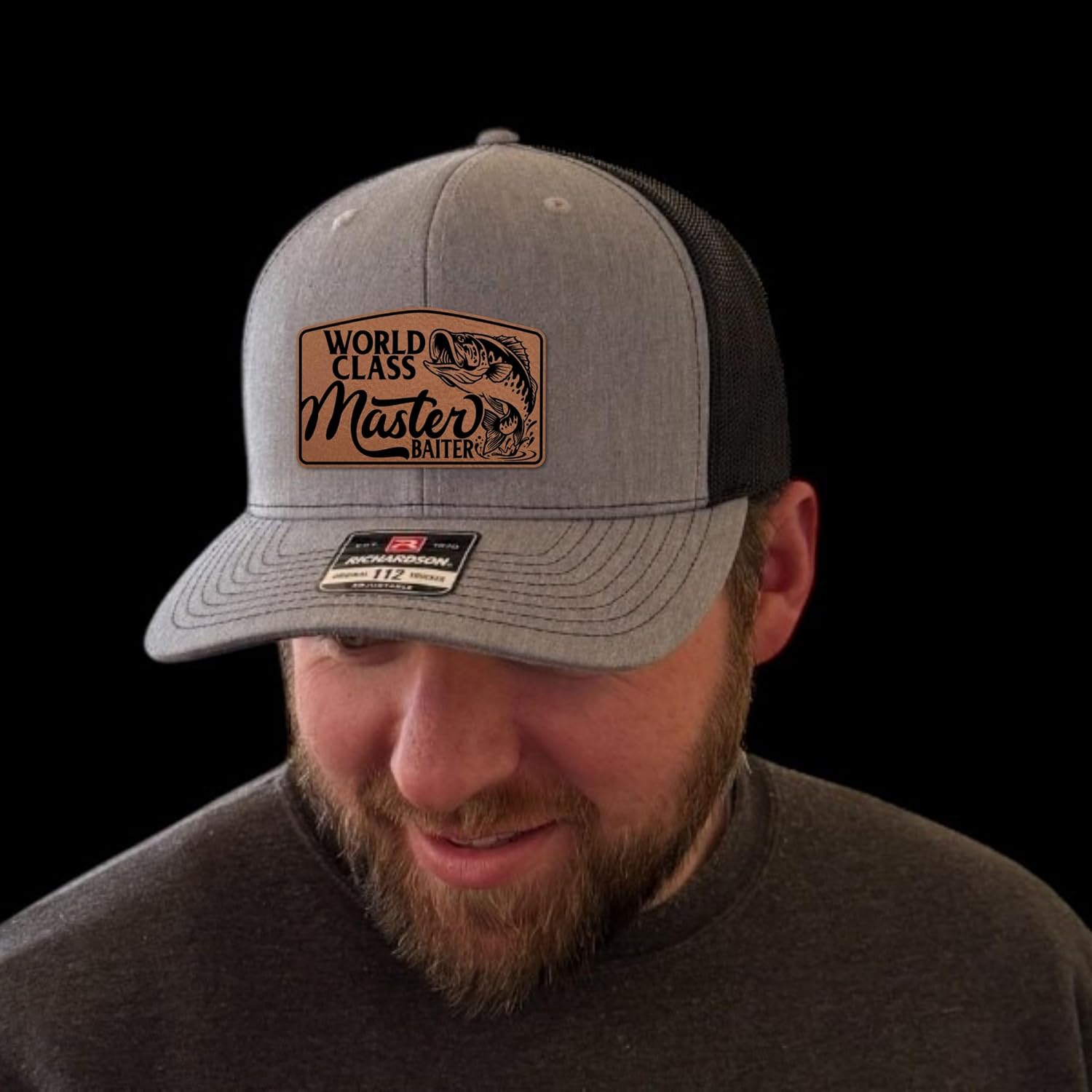 Master Baiter Fishing Hat - Funny Fishing Hat for Men - Fisherman Hat - Fishing Gifts for Men, Husband, Dad, Boys - Bass Fishing Gifts - Richardson 112 Trucker Hat