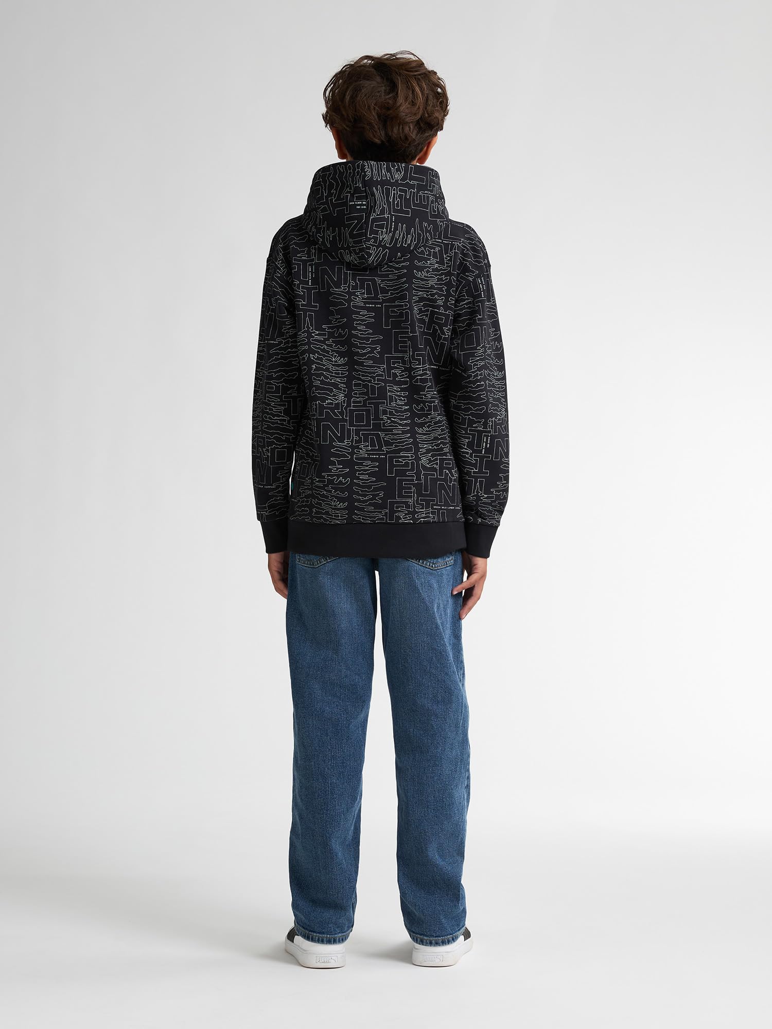 Petrol Industries - All-Over Print Hoodie Blue Ridge