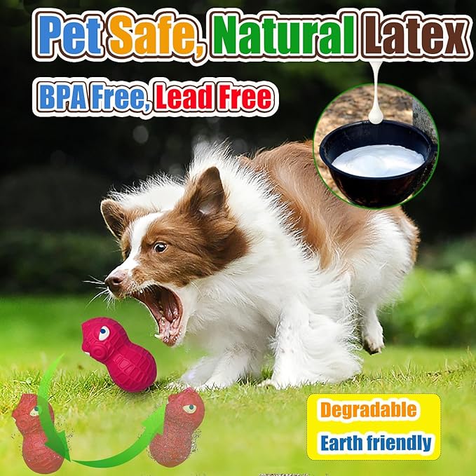 Juguetes Chirriantes de Látex HOLYSTEED para Perros Medianos - 3 Unidades miniatura 3