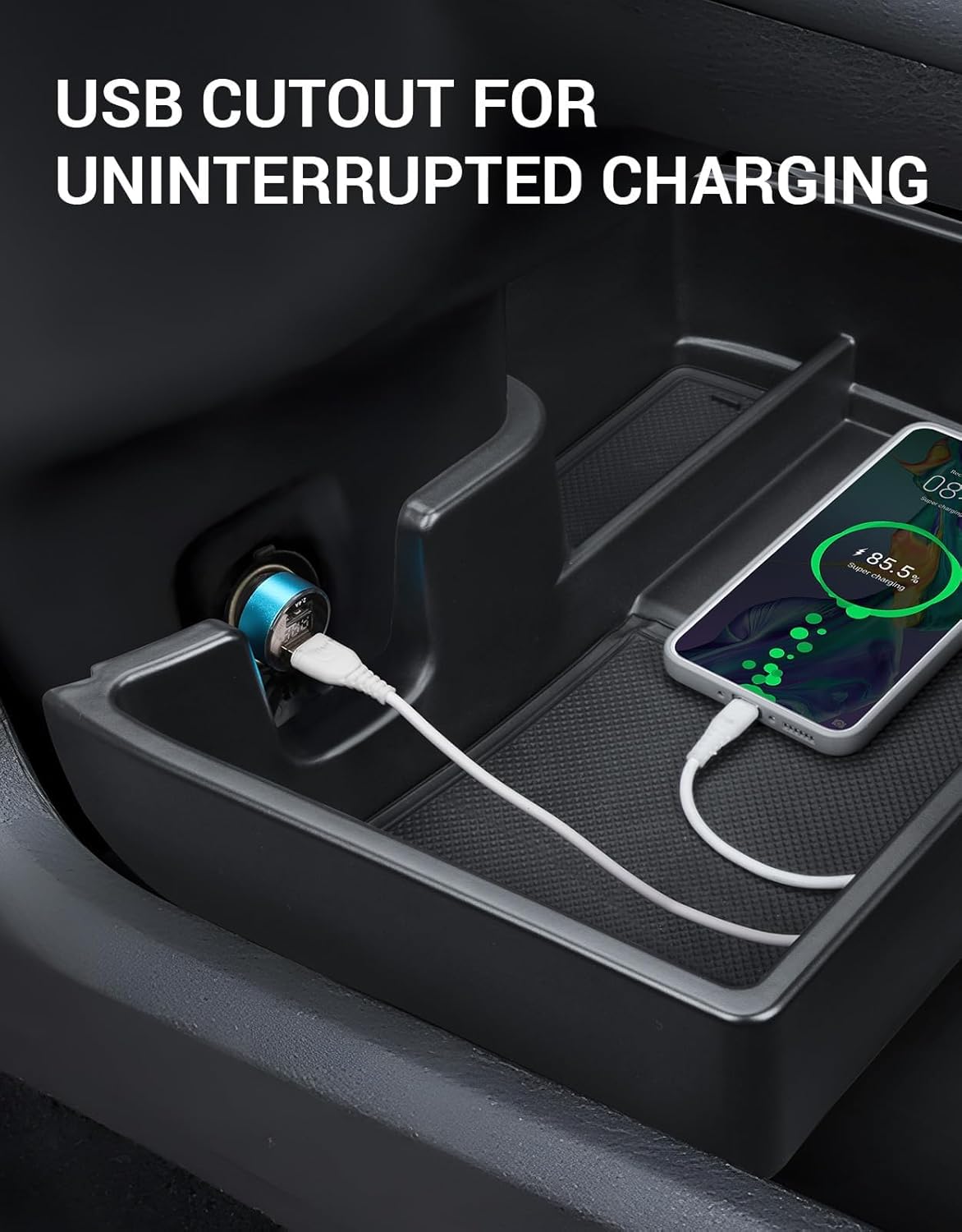 Ecarzo 2025 Upgraded Console Bottom Organizer Compatible with 2021-2025 Toyota Sienna Accessories, Lower Center Console Tray Storage Box with Multiple Compartments