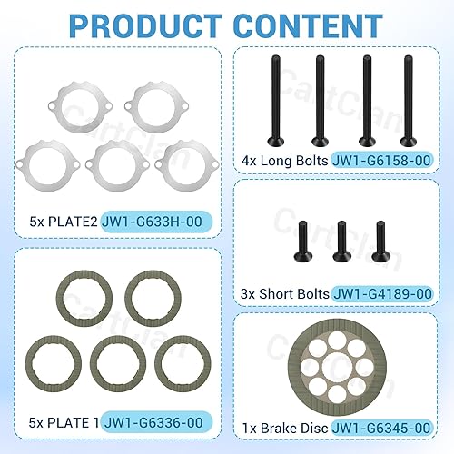 Miniatura 4 de Kit de repuesto de freno de carrito de golf, adecuado para Yahama G29 Drive Carts Gas o Electric 2007-2014 Carros de golf OEM # JW1-G6345-00