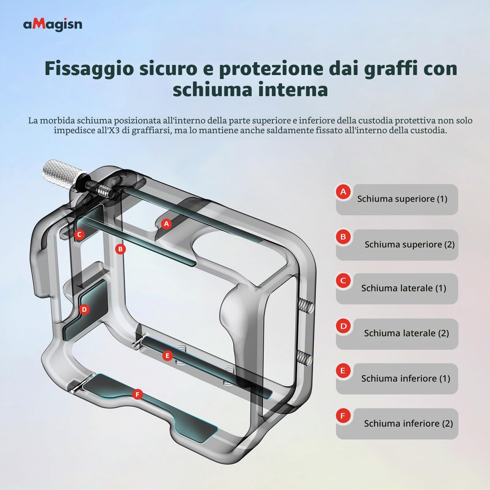 Gabbia in alluminio con lente in silicone per Insta360 GO 3S/GO 3, custodia protettiva in metallo durevole con supporto per scarpa fredda (numero modello 4)