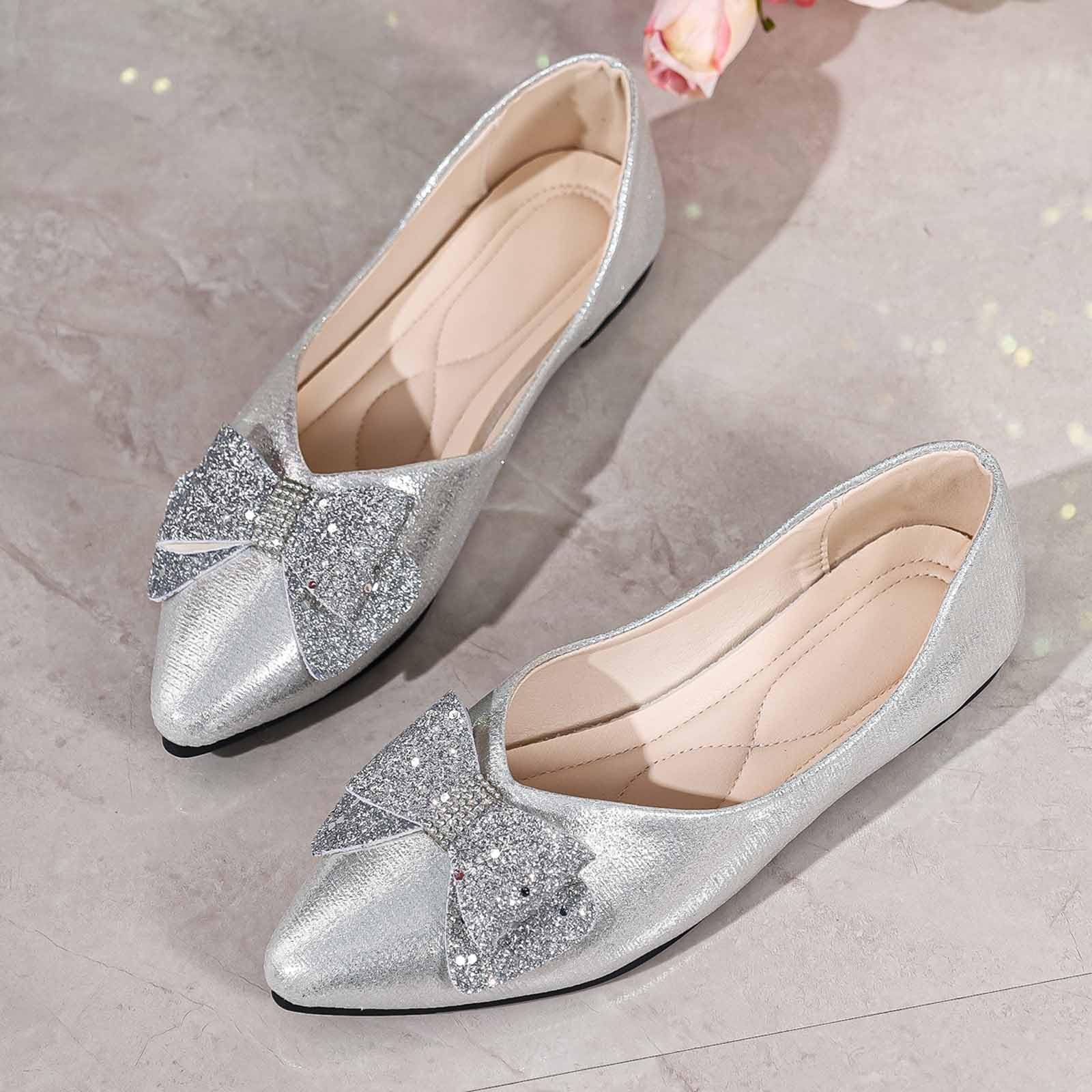 Zapatos de vestir casuales para mujer, con puntera puntiaguda y detalle de lazo, tacón bajo, suela suave y cómoda