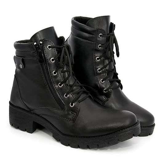 Coturno Feminino com Solado Tratorado, Elástico Lateral e Estilo Contemporâneo