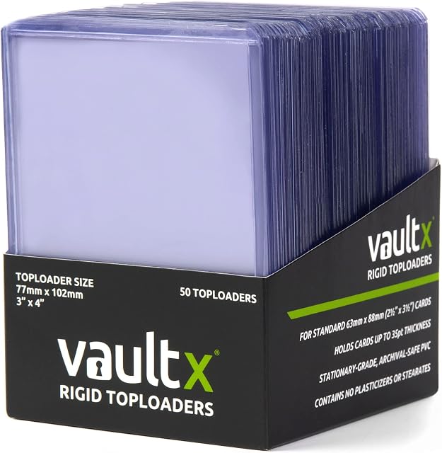 Vault X Toploaders - 3" x 4" 35pt Rigid Card Holders for Trading Cards & Sports Cards