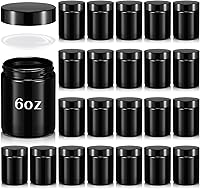 Vista 12 de Domensi 24 frascos de vidrio de 6 onzas con tapas, a prueba de fugas, redondos, herméticos, vacíos, con forro interior, tapa para almacenar